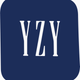 The Yeezy Gap logo, which is the letters "YZY" in the Gap font on a navy background